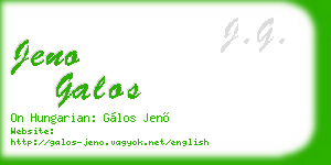 jeno galos business card